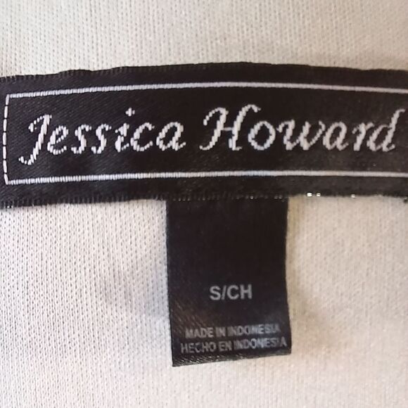 JESSICA HOWARD Maxi Tank Dress Casual Beach Stripe Side Slits White Multi Size S - Picture 4 of 12
